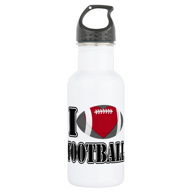 I Liebe Fußball - Trinkflasche (Vorderseite)