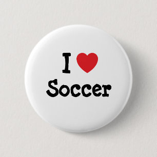 I Liebe Fußballherz-Brauch personalisiert Button