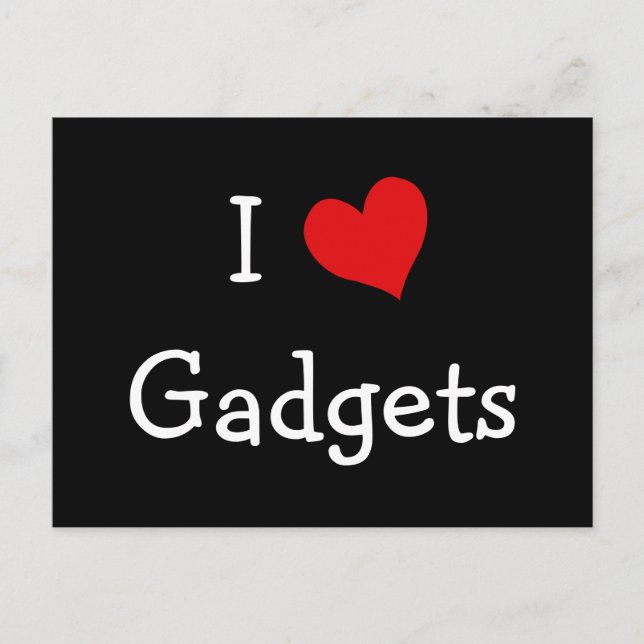 I Liebe Gadgets Postkarte (Vorderseite)