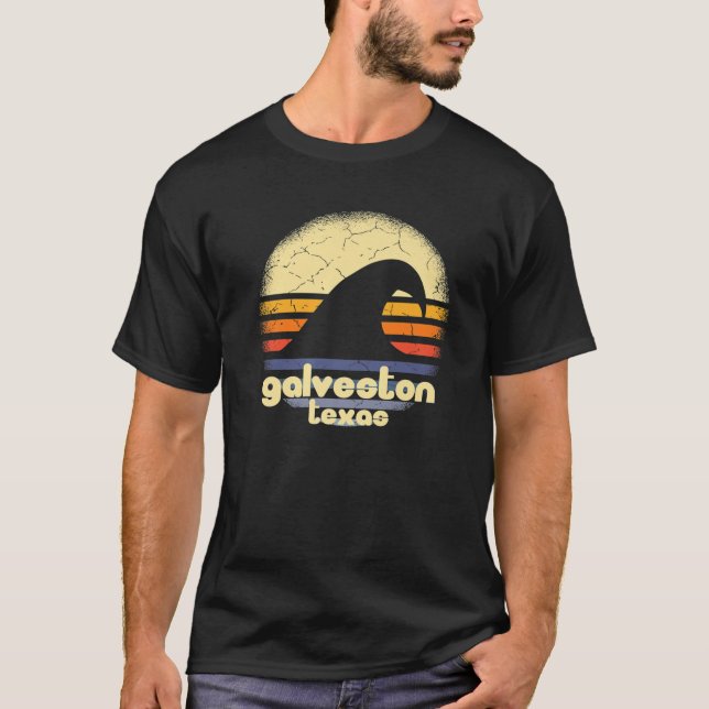 I Liebe Galveston Beach Texas Ocean Wave TX T-Shirt (Vorderseite)