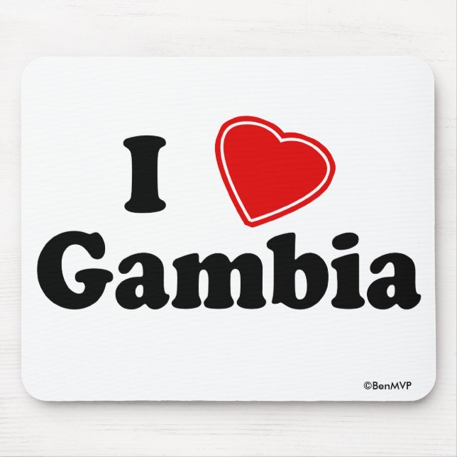 I Liebe Gambia Mousepad (Vorne)