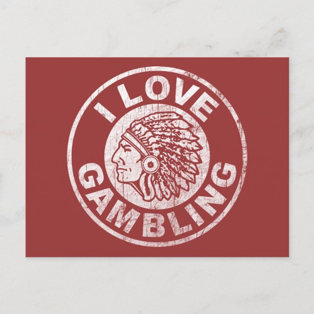 I Liebe Gambling Postkarte (Vorderseite)