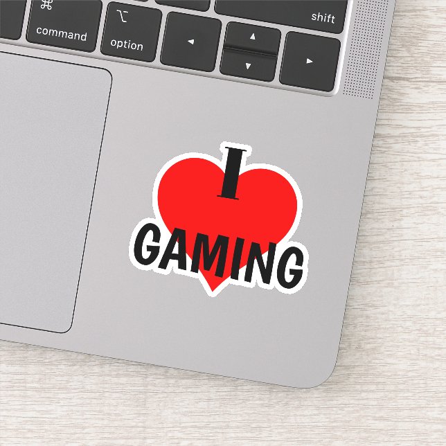 I Liebe Gaming Stickers - Gamer Stickers Aufkleber (Detail)