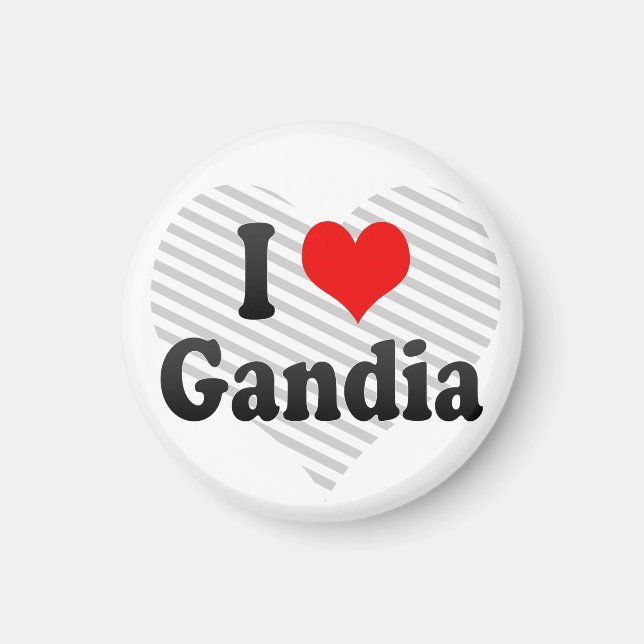 I Liebe Gandia, Spanien Magnet (Vorne)