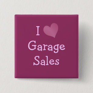 I Liebe Garagenverkauf Button
