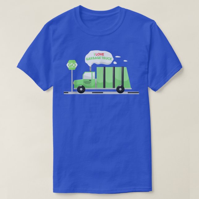I Liebe Garbage Truck Kids Shirt Boys Müllwagen (Design vorne)