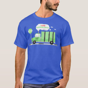 I Liebe Garbage Truck Kids Shirt Boys Müllwagen