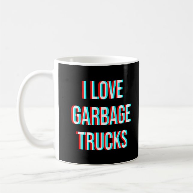 I Liebe Garbage Trucks Kaffeetasse (Links)