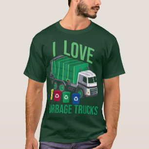 I Liebe Garbage Trucks Recycelte Abfallbewirtschaf T-Shirt