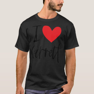 I Liebe Garrett Name Herz Personalisiert Männer Ty T-Shirt