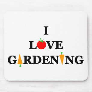 I LIEBE GARTEN Gemüsegärtner Cartoon Mousepad