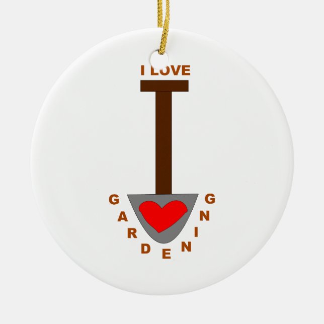 I Liebe Gartengarten Keramikornament (Vorne)