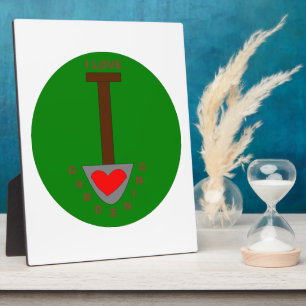 I Liebe GartenPlaque Fotoplatte