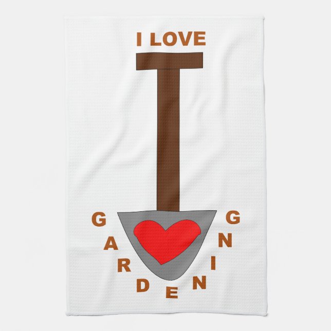 I Liebe Gartenplatz Küchentuch (Vertikal)