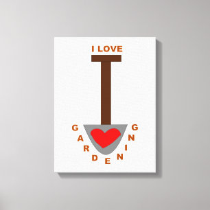 I Liebe Gartenspass Canvas Printwerbung Leinwanddruck