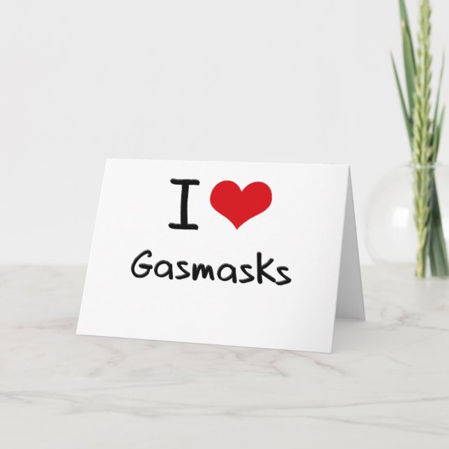 I Liebe Gasmasks Karte (Vorderseite)
