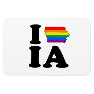 I LIEBE GAY IOWA MAGNET