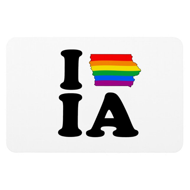 I LIEBE GAY IOWA MAGNET (Horizontal)
