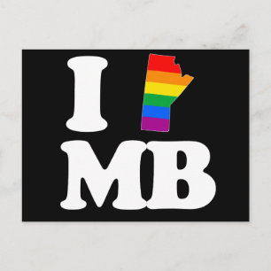 I LIEBE GAY MANITOBA - WEISS -.pnng Postkarte