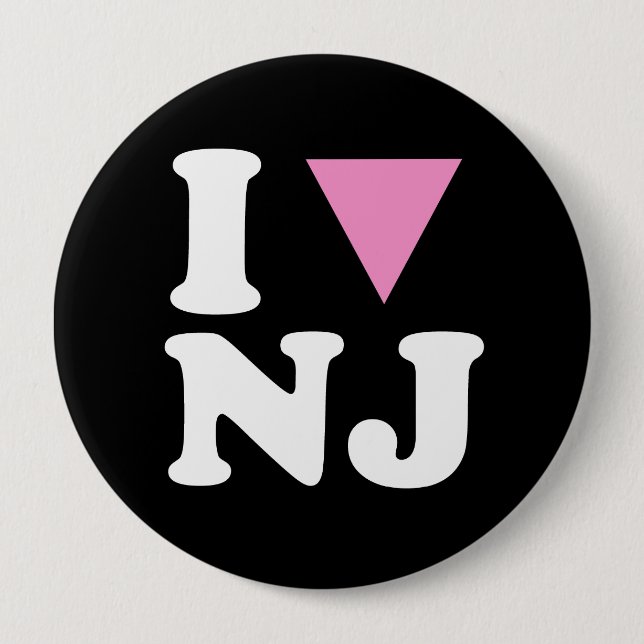 I LIEBE GAY NJ - WHITE -.pnng Button (Vorderseite)