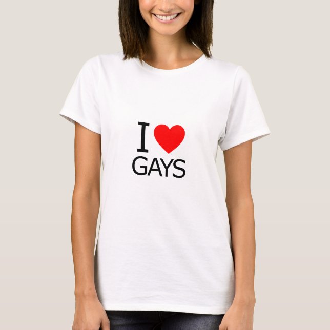 I Liebe Gays T-Shirt (Vorderseite)