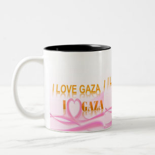 I Liebe Gaza Zweifarbige Tasse