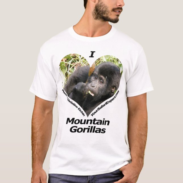 I Liebe-Gebirgsgorilla-T - Shirt 4 (Front u. (Vorderseite)