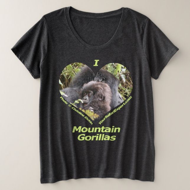 I Liebe-Gebirgsgorilla-T - Shirt 5 (Front u. (Design vorne)