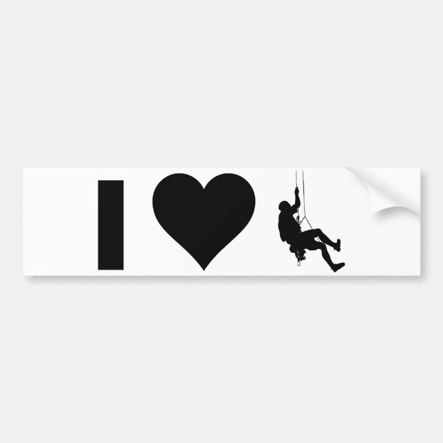 I Liebe-Gebirgsklettern Autoaufkleber (Vorne)