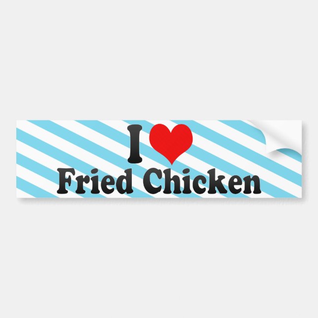 I Liebe-gebratenes Huhn Autoaufkleber (Vorne)
