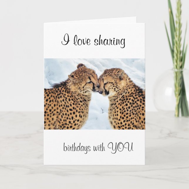 I LIEBE, GEBURTSTAGE MIT IHNEN/UNSERER FREUNDSCHAF KARTE (Vorderseite)