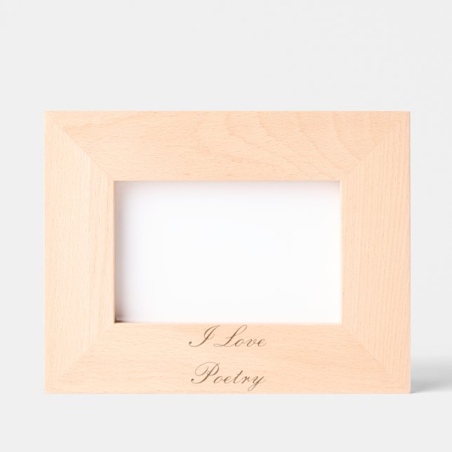 I Liebe Gedicht Bilderrahmen (Creme & Schwarz) Geätzte Rahmen (Vorderseite)