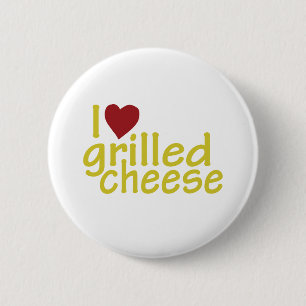 I Liebe gegrillter Käse Button