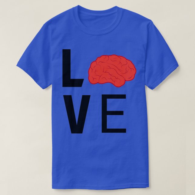 I Liebe Gehirn T-Shirt (Design vorne)