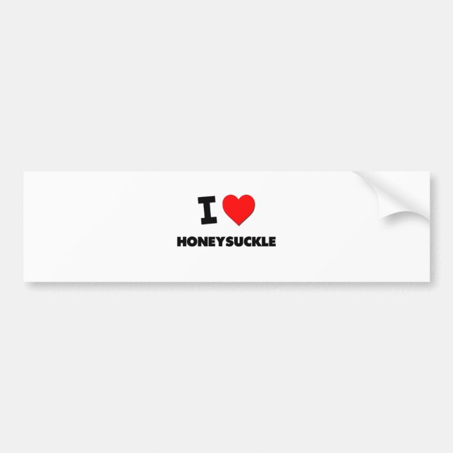 I Liebe-Geißblatt Autoaufkleber (Vorne)