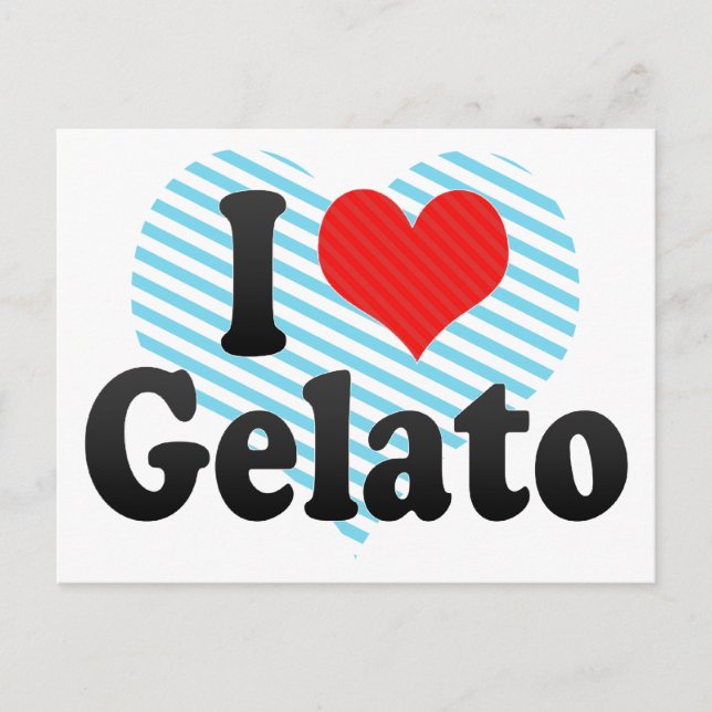 I Liebe Gelato Postkarte (Vorderseite)