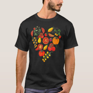 I Liebe Gemüse Heart Veggies Bauer Vegan Tomat T-Shirt