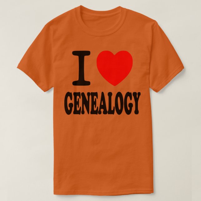 I Liebe Genealogie T-Shirt (Design vorne)