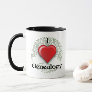 I Liebe Genealogische benutzerdefinierte Tasse