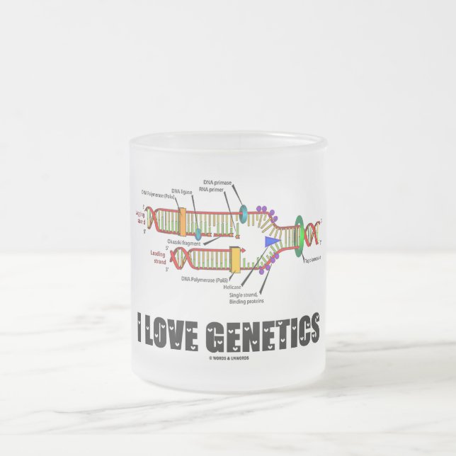 I Liebe Genetik (DNA-Replikation) Mattglastasse (Mittel)