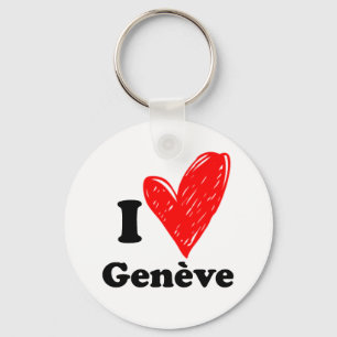 I Liebe Genève Schlüsselanhänger