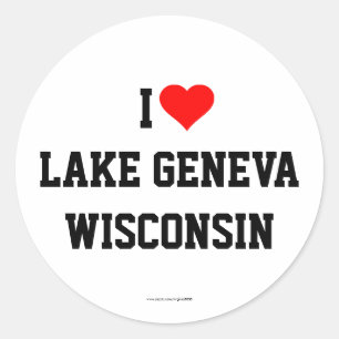 I Liebe Genfer See, Wisconsin Aufkleber