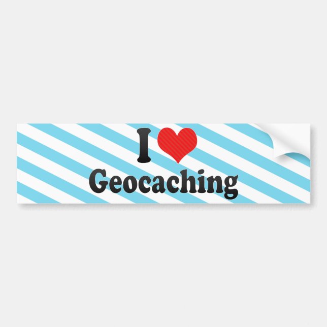I Liebe Geocaching Autoaufkleber (Vorne)