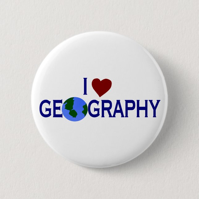 I Liebe-Geografie Button (Vorderseite)