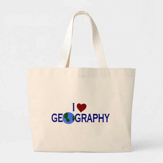I Liebe-Geografie Jumbo Stoffbeutel (Vorne)