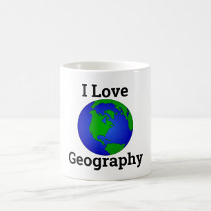 I Liebe Geografie Kaffeetasse