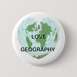 I LIEBE-GEOGRAFIE-Knopf Button