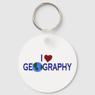 I Liebe Geografie Schlüsselanhänger