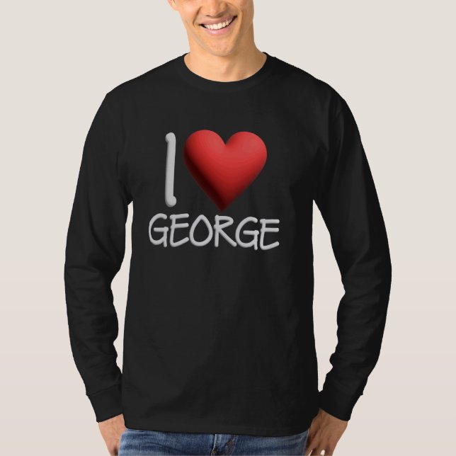 I Liebe George Name Personalisiert Men Typ BESTE F T-Shirt (Vorderseite)
