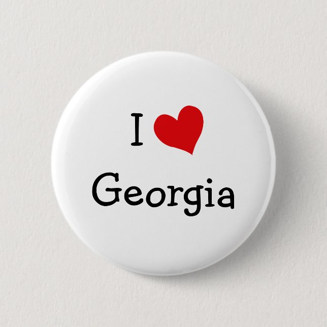 I Liebe Georgien Button (Vorderseite)